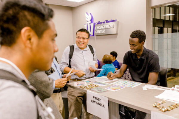 WSU students connect during an event in the Engagement Center.