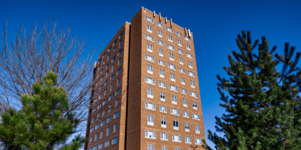 An exterior view of Sheehan Hall on the WSU campus in Winona.