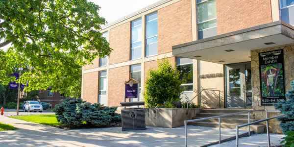 An exterior view of Watkins Hall on the WSU campus in Winona.