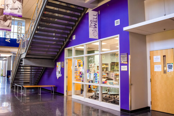 The entrance to the WELL in the Integrated Wellness Center on the WSU campus.